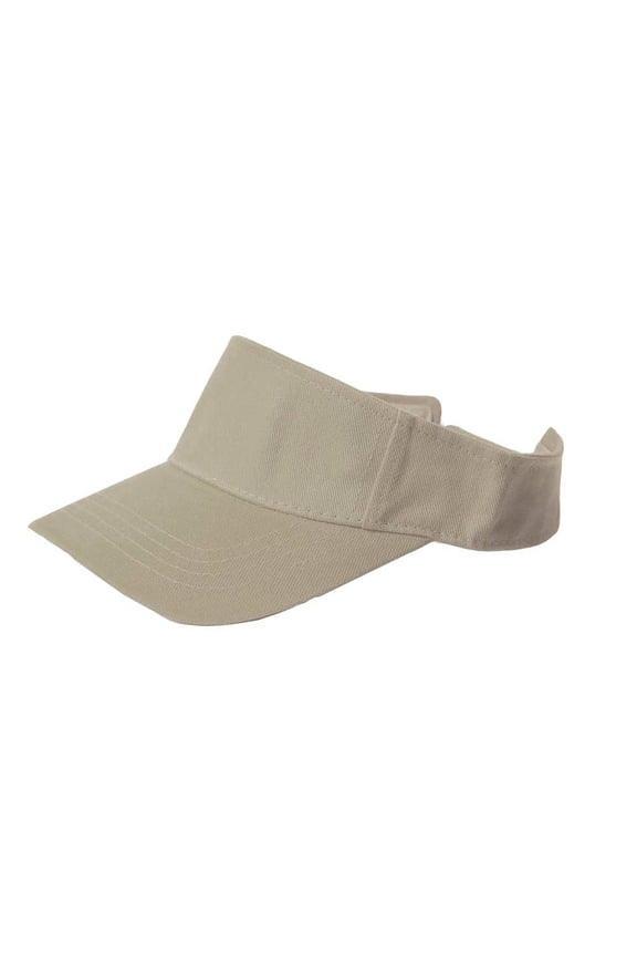 Solid Adjustable Sports Visor Khaki