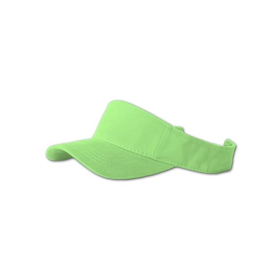 Solid Adjustable Sports Visor, Lime Green