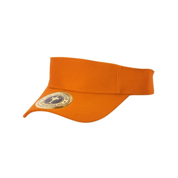 Solid Adjustable Sports Visor, Orange