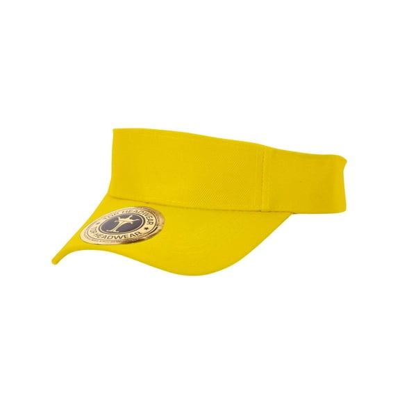 Solid Adjustable Sports Visor, Yellow