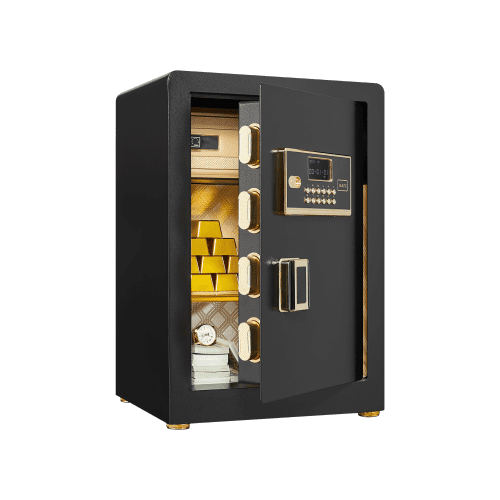 Solid Alloy Steel Office Hotel Home Safe, Security Digital Safes Box with Electronic Keypad, Spare Key, Smart Alert, Mute Mode, Anti-Theft Safe for Document Money Valuable