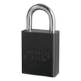 thumbnail image 1 of Solid Aluminum Padlocks, 1/4 In Dia, 1 In L X 3/4 In W, Black| 1 Each, 1 of 1