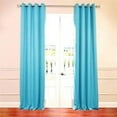 thumbnail image 1 of Solid Amy Thermal Blackout Window Curtain With Shiny Back To Reflect Sunlight! (108" Extra Long, Turquoise), 1 of 1