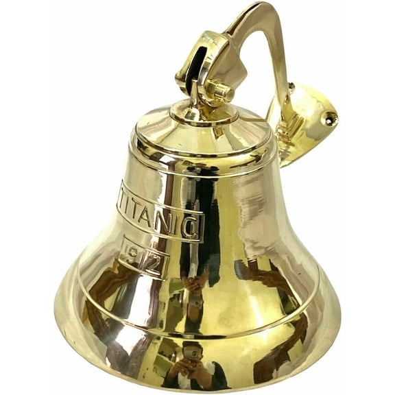 Solid Anchor Ship Bell Titanic Bell 1912 London Hanging Bell Nautical Wall dcor (5 Inch)