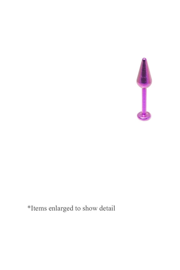 Solid Anodized Titanium 18G Labret Monroe Lip Jewelry with Spike End