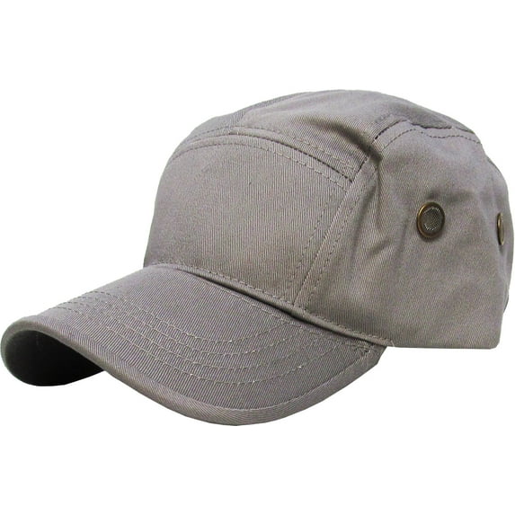 Solid Army Cap Five Panel Hat Adjustable Strap Back