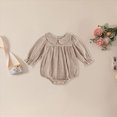 thumbnail image 1 of Solid Baby Turtleneck Bodysuit Long Sleeve Cotton Onsies Boy Girl 6-12 Months 12-24 Months 2t 3t 4t 5t 6t 7t 8t 9t Children(Khaki,9-12 Months), 1 of 5