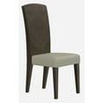 thumbnail image 1 of Solid Back Walnut Grain Finish and Gray Dining Chair, 1 of 2