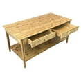 thumbnail image 1 of Solid Bamboo Coffee Table with Drawers Natural, 1 of 5
