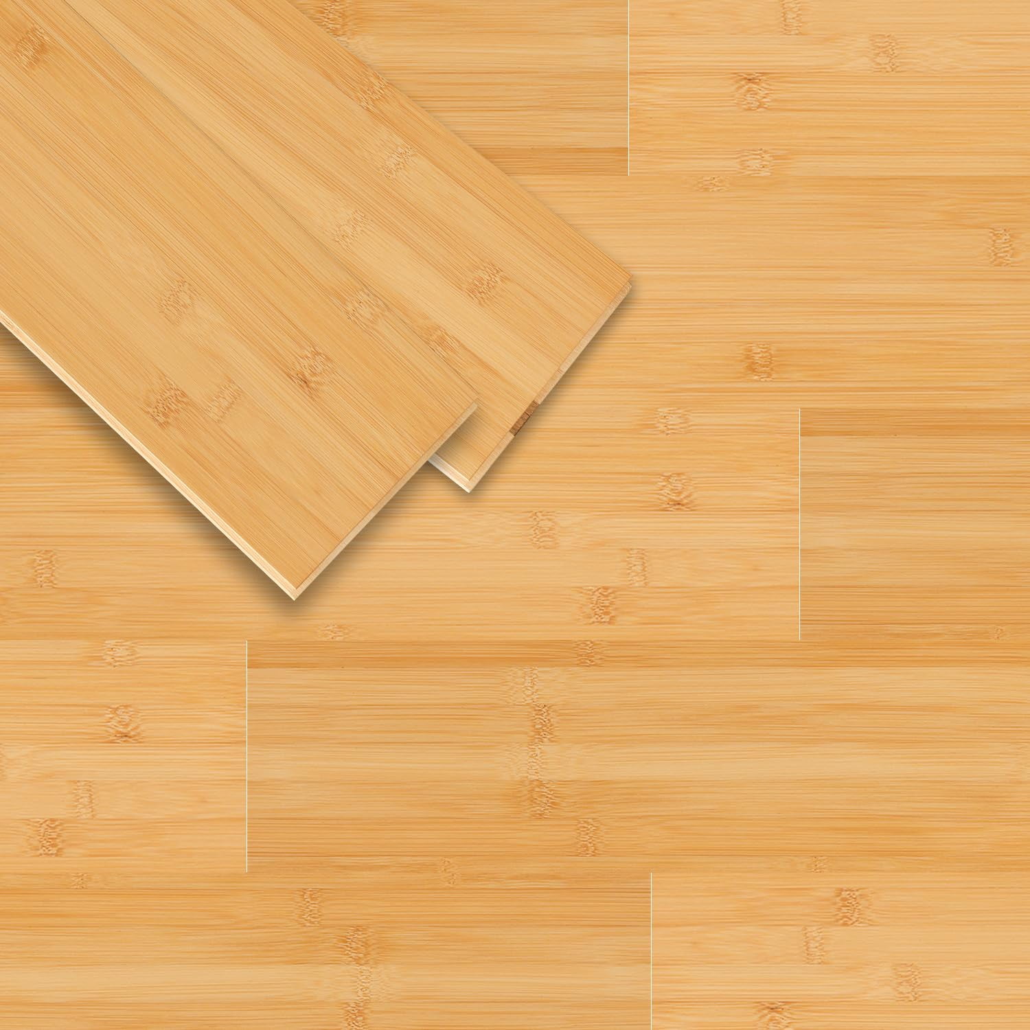 Solid Bamboo Flooring, 2-Pack Wooden Floor for Kitchen, Living Room, Bedroom (Light Honey Glossiness 10, 40.15 in. L x 5.11 in. W x 3/5 in.)