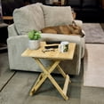 thumbnail image 1 of Solid Bamboo Folding Table Natural Side Tables, 1 of 5