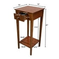 thumbnail image 1 of Solid Bamboo Plant Stand Telephone Table Mahogany, 1 of 4