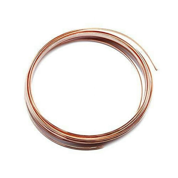 Solid Bare Copper Wire Half Round, Bright, Dead Soft 100 FT, Choose from 12, 14, 16, 18 Gauge