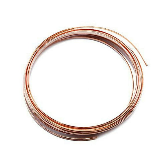 Solid Bare Copper Wire Half Round, Bright, Dead Soft & Half Hard 1 OZ., Choose from 12, 14, 16, 18 Gauge