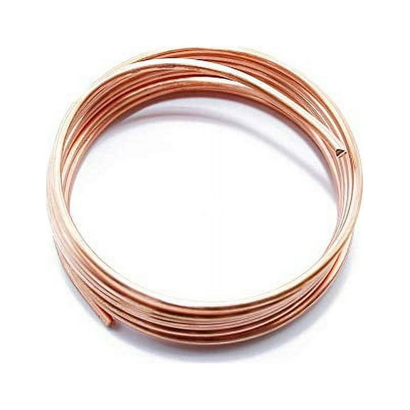 Solid Bare Copper Wire Round, Bright, Dead Soft & Half Hard 10 Feet, Choose from 10, 12, 14, 16, 18, 20, 22, 24, 26, 28, 30 Gauge