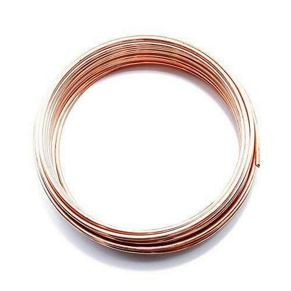 Solid Bare Copper Wire Round, Bright, Dead Soft, Half Hard 100 Feet, Choose from 10, 12, 14, 16, 18, 20, 22, 24, 26, 28, 30 Gauge