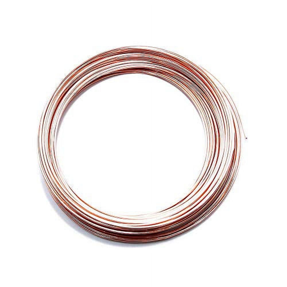 Solid Bare Copper Wire Round, Bright, Dead Soft, Half Hard 100 Feet, Choose from 10, 12, 14, 16, 18, 20, 22, 24, 26, 28, 30 Gauge