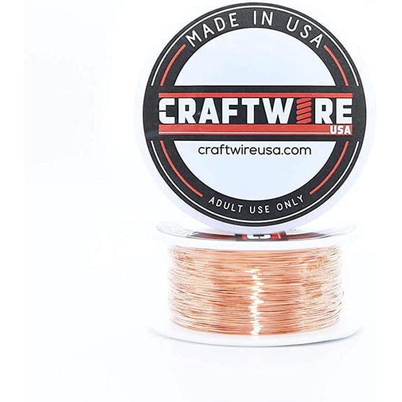 Solid Bare Copper Wire Round, Bright, Dead Soft & Half Hard 50 Feet, Choose from 10 to 30 Gauge