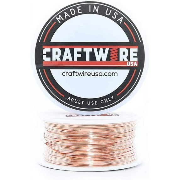 Solid Bare Copper Wire Round, Bright, Dead Soft & Half Hard 50 Feet, Choose from 10 to 30 Gauge