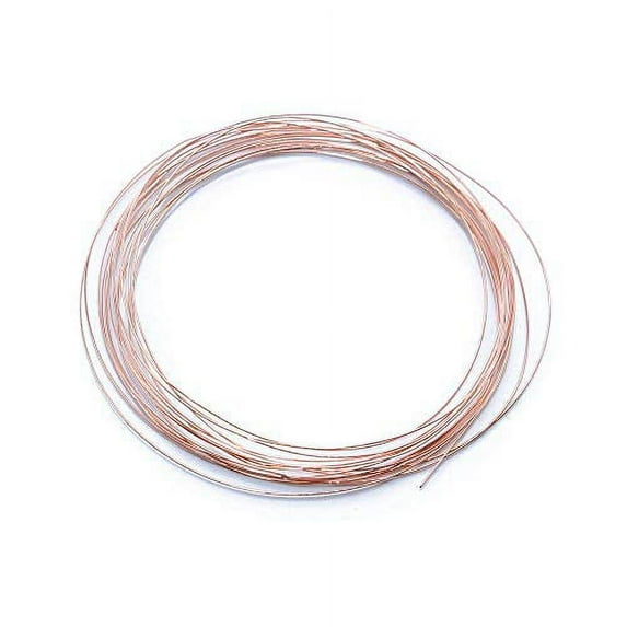 Solid Bare Copper Wire Round Selection, Bright, Dead Soft or Half Hard 5 Feet, Choose from 10 to 30 Gauge