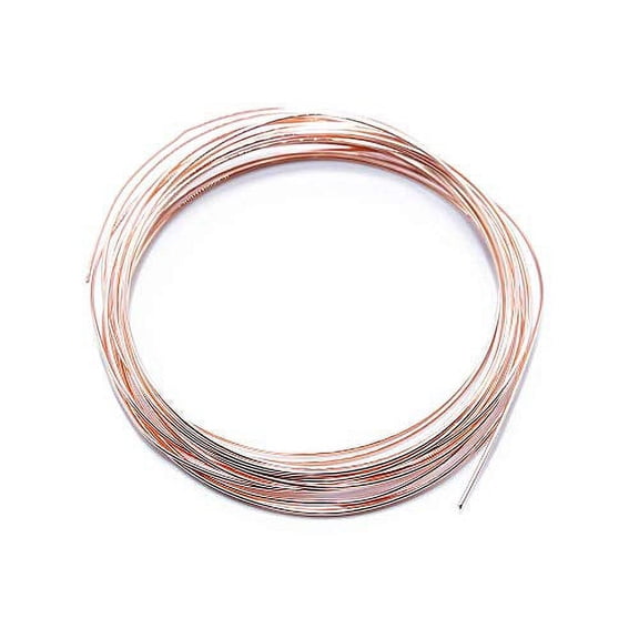 Solid Bare Copper Wire Round Selection, Bright, Dead Soft or Half Hard 5 Feet, Choose from 10 to 30 Gauge