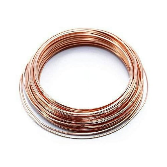 Solid Bare Copper Wire Square, Bright, Dead Soft 100 FT, Choose from 14, 16, 18, 20, 22 Gauge