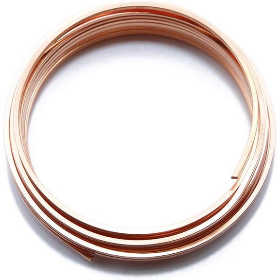 Solid Bare Copper Wire Square, Bright, Dead Soft, 25 Feet, 14 Gauge