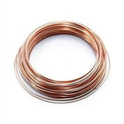 Solid Bare Copper Wire Square, Bright, Dead Soft 50 FT, Choose from 14, 16, 18, 20, 22 Gauge