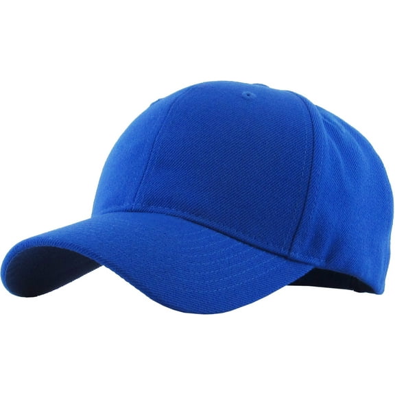 Solid Baseball Cap Velcro Adjustable Closure Plain Dad Hat