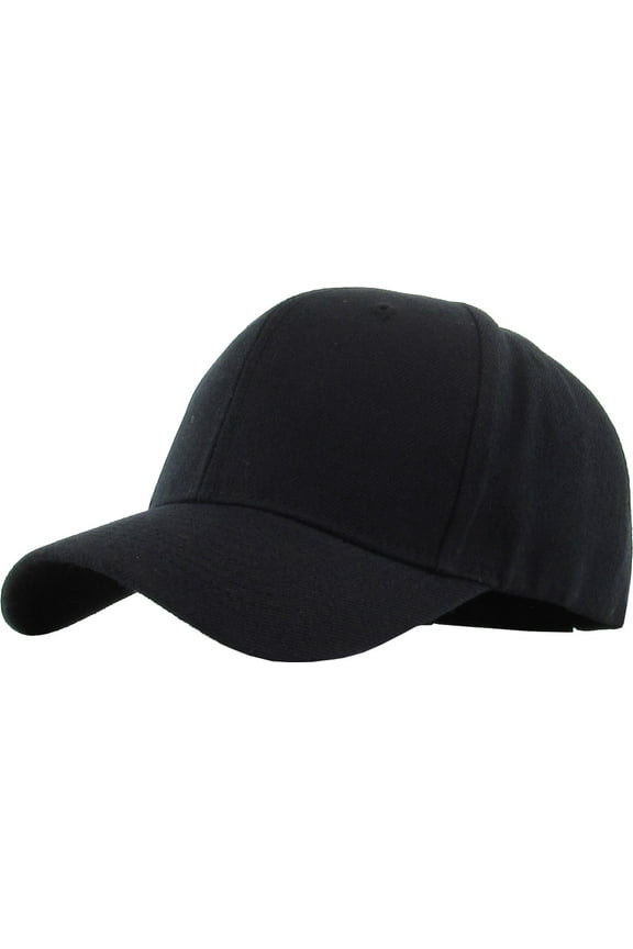 Solid Baseball Cap Velcro Adjustable Closure Plain Dad Hat