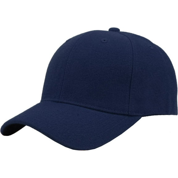 Solid Baseball Cap Velcro Adjustable Closure Plain Dad Hat