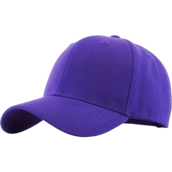 Solid Baseball Cap Velcro Adjustable Closure Plain Dad Hat