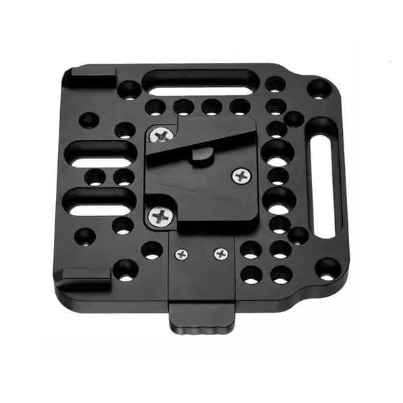 Solid Battery V Mount Plate for FS7 Cameras, Aluminum Plate 1/4 Screw Interfaces