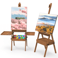 thumbnail image 1 of Yacona Art Easel for Painting, Wooden Easel for Adults, H-Frame with Storage Drawer, Retro Style, 1 of 7