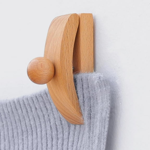Solid Beech Wood Tapestry Wall Hangers 4 Pack Quilt Hangers, Blanket Hanger Clamps for Display, Wooden Wall Clips for Hanging Rug