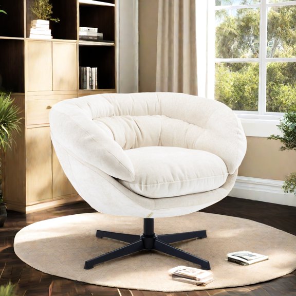 Solid Beige Appearance - 360° Swivel for Flexibility - Office Collaboration - Quick Access to Desk Items