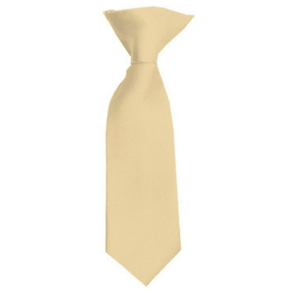 Solid Beige Boy's 8" Clip On Tie Age 0 to 2 Years Old