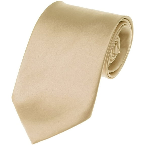 Solid Beige Traditional Men's Necktie
