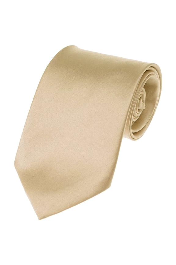 Solid Beige Traditional Men's Necktie