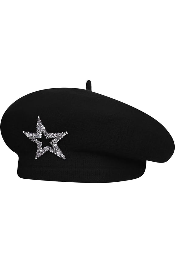 Solid Beret Hats Barrette Hat for Women