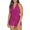 thumbnail image 1 of Solid Bianca One-Piece Romper Swimsuit, 1 of 2