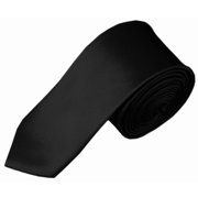 Solid Black Boy's Necktie