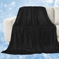 thumbnail image 1 of Solid Black Cooling Blanket,Lightweight Breathable Summer Throw Blanket with Double Sided Cold Effect,Retro Minimalism Abstract Denim Texture Picnic Blankets Bed Sheet for Hot Sleepers 30"x40", 1 of 8