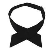 Solid Black Crossover Tie For Women