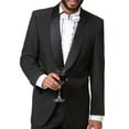 thumbnail image 1 of Solid Black One Button Classic Regular Fit Tuxedo TUX201, 1 of 1