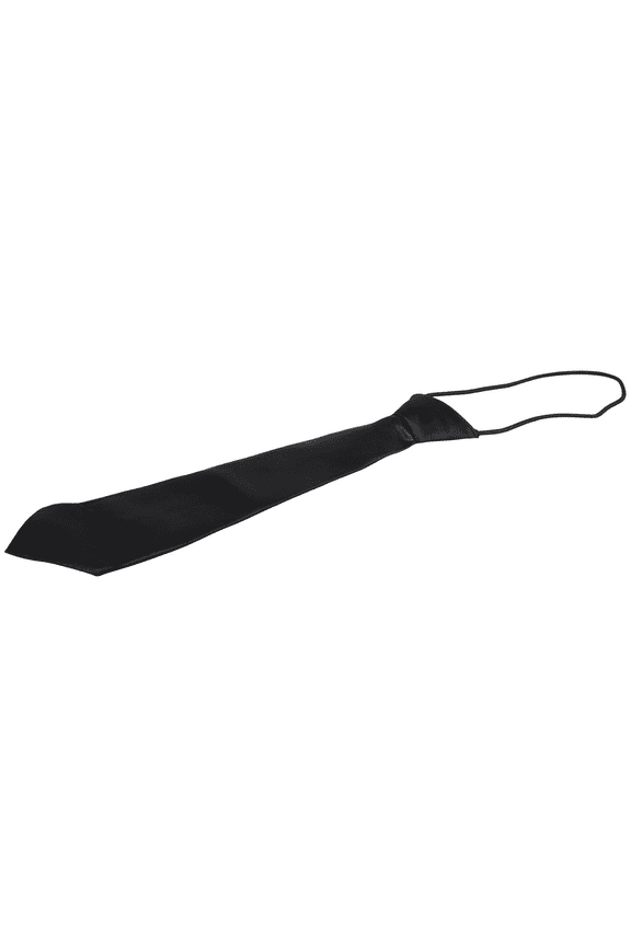 Solid Black Polyester Elastic Slim Necktie Neck Tie for Child