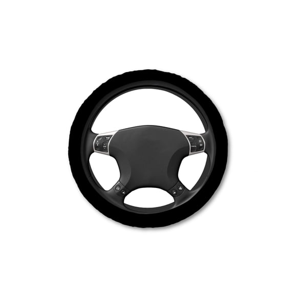 Solid Black Steering Wheel Cover