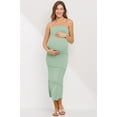 thumbnail image 1 of Solid Bodycon Maternity Tube Midi Dress, 1 of 4