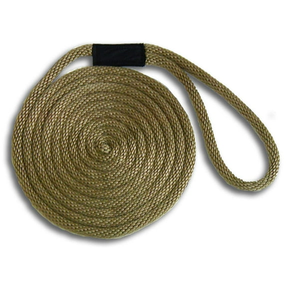 Solid Braid Nylon Dock Line - Jute, 1/2" x 10'