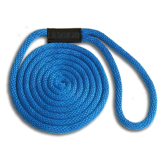 Solid Braid Nylon Dock Line - Royal, 1/2" x 10'